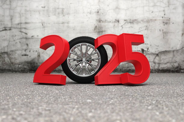 2025年新年创意设计理念与车轮图片下载