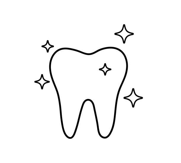 牙齿图标。闪亮干净的牙齿。牙科符号孤立的白色背景。矢量图图片下载