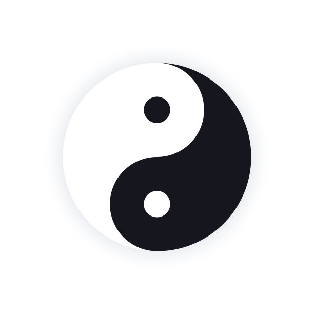 象征平衡与和谐的阴阳。矢量插图。图片下载