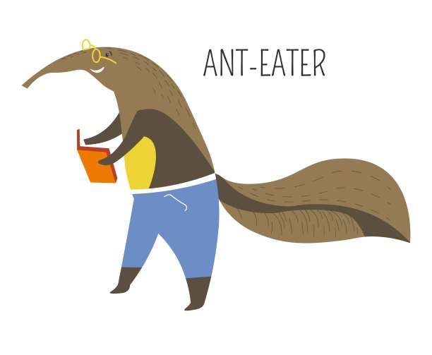 穿着裤子戴着眼镜的吃蚂蚁的孩子图片下载