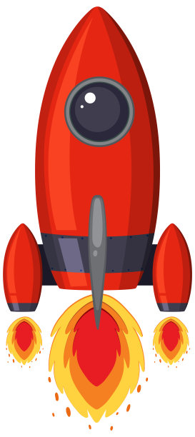 红色火箭发射，燃烧的废气图片下载