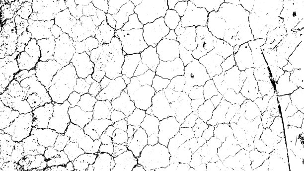 旧裂缝纹理，干地裂缝纹理为叠加，裂缝墙纹理grunge背景，一个黑白照片的裂缝的grunge纹理，一个黑白图纸的裂缝墙图片下载