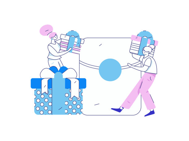 使用红包来吸引新客户和促进活动。平面矢量字符概念插图图片下载