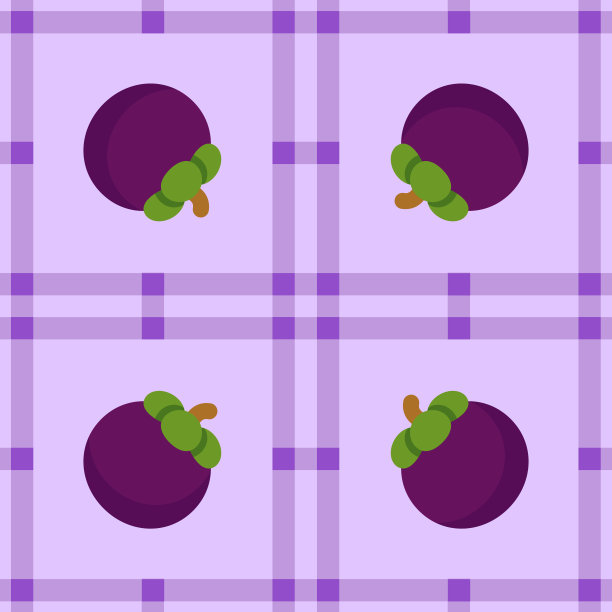 山竹果无缝为图案织物，简单的山竹果可爱重复在方形背景，说明水果图案壁纸图片下载