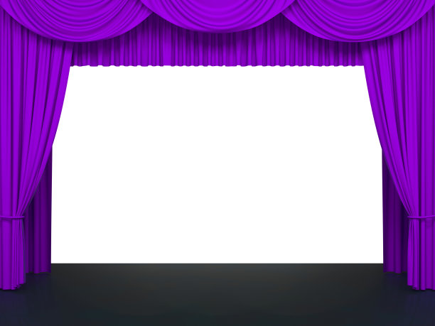 豪华舞台或窗帘，逼真的3D插图图片下载