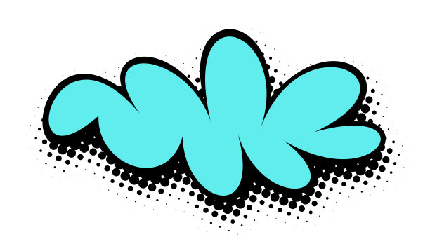 绿松石流行漩涡白色图片下载