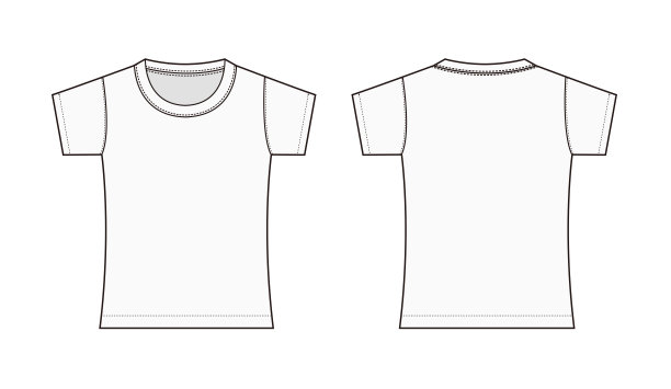 女士T恤矢量模板插画图片下载