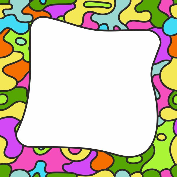 用波浪线抽象。明亮背景上的黑色轮廓。彩色模式。框架或边框。为文字或图片留出空白空间。方形框架。图片下载