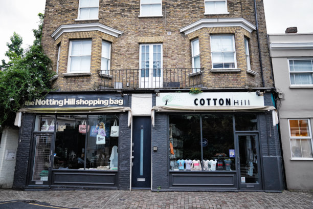 波特贝罗路礼品店入口，诺丁山附近的西伦敦，英国英格兰图片下载