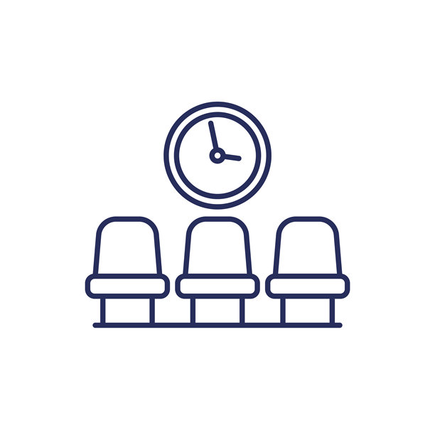 白色的候车室线路图标图片下载