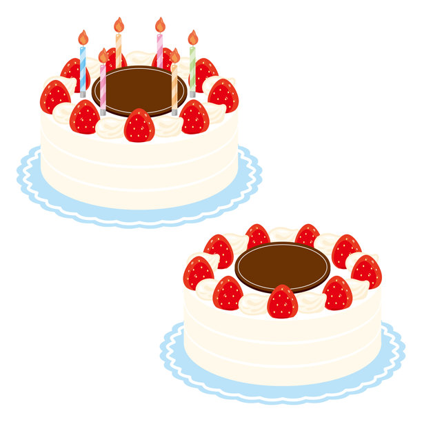 草莓装饰蛋糕套装图片下载