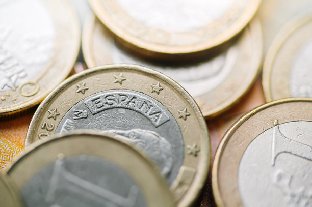 西班牙1欧元硬币图片下载