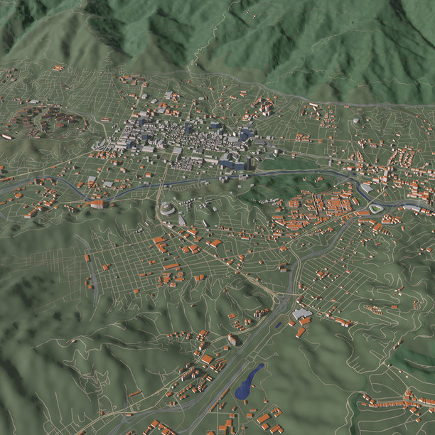 三维插图的城市和城市在加拉加斯委内瑞拉图片下载