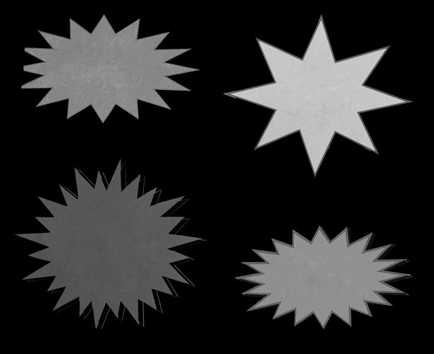 切出标签，贴纸，标签，折扣，提供从90年代的老式杂志平面设计孤立的黑色背景图片下载