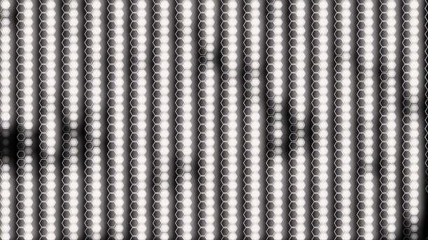 抽象六边形背景。许多行球改变颜色和光线-现代抽象，电脑生成的背景，白色梳状装饰。插图。图片下载