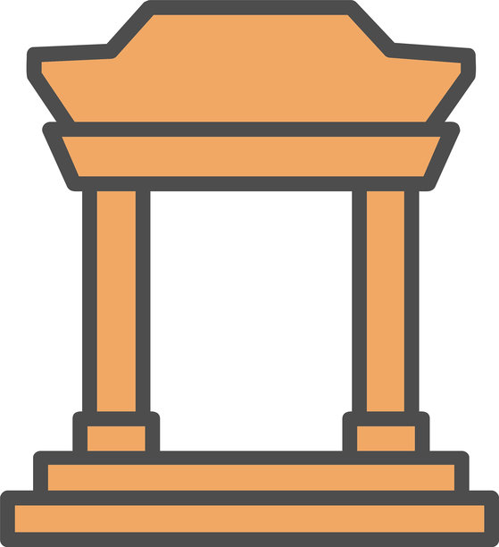 唐人街矢量图标设计图片下载