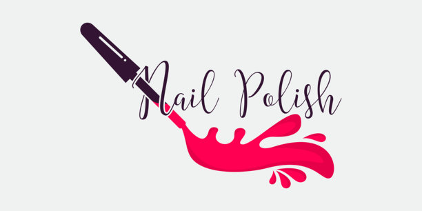 美丽指甲油符号设计具有现代理念图片下载