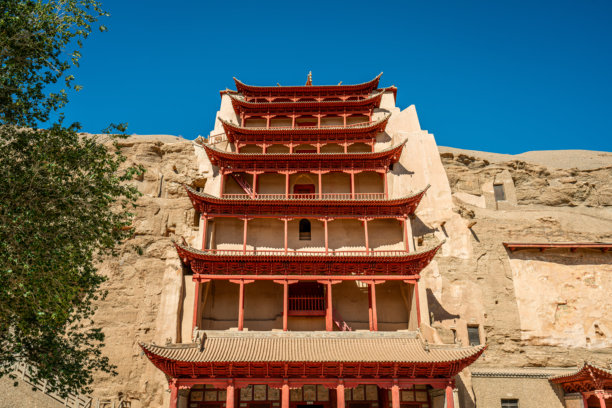 中国甘肃敦煌莫高窟图片下载