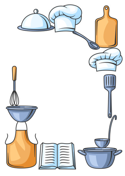 厨房用具背景。家庭和餐厅的烹饪工具。图片下载