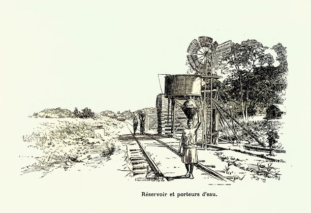 19世纪90年代至19世纪的维多利亚时期，莫桑比克马普托湾(德拉戈阿湾)修建铁路图片下载