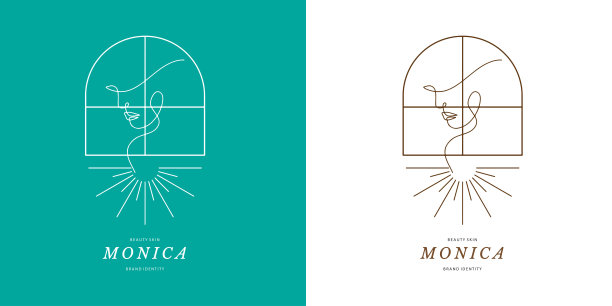 美容护理及水疗标志设计图片下载