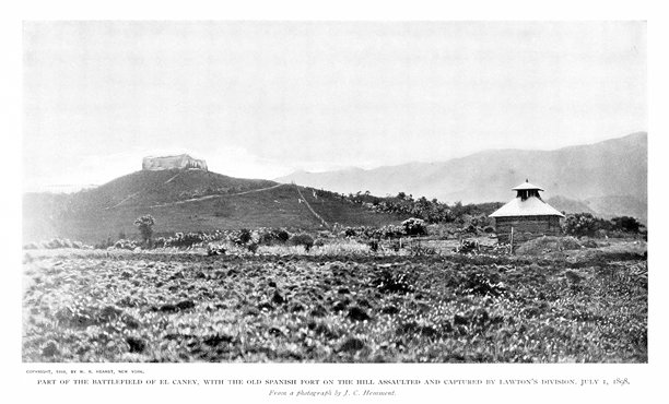 美国士兵占领西班牙埃尔卡尼堡，美西战争，19世纪世界史图片下载