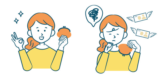 女人微笑着签了OK，手里拿着钱包_女人对钱包空了感到失望图片下载