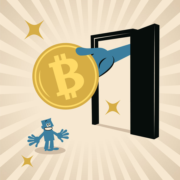 巨手开启财富之门，引领商人走向繁荣富裕图片下载