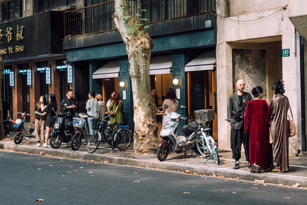 中国上海法租界的街景图片下载