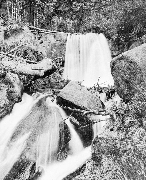 古董照片:派克峰瀑布图片下载