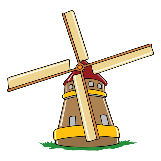 风车简单的矢量插图图片下载