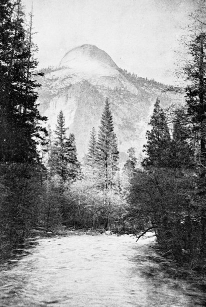 古董照片:约塞米蒂山谷，北圆顶图片下载