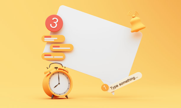 日历与语音气泡消息和铃声通知。新闻和扩音器。订阅和时事通讯的概念。社交媒体推广和公告。带闹钟。三维渲染图片下载