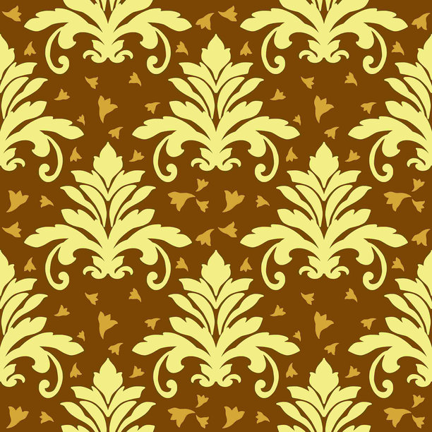 锦缎真丝织物维多利亚巴洛克图案插画设计，用于包裹，织物，丝绸，围巾古典豪华皇家复古，佩斯利元素点缀维多利亚无缝纹理壁纸;图片下载