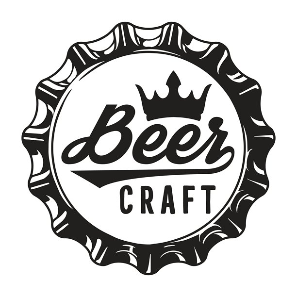 精酿啤酒单色复古贴纸图片下载