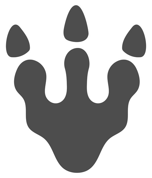 向量恐龙脚印图标。恐龙脚印插图为孩子们。有趣的古代动物步骤剪贴画孤立在白色的孩子。卡通古生物学标志图片图片下载