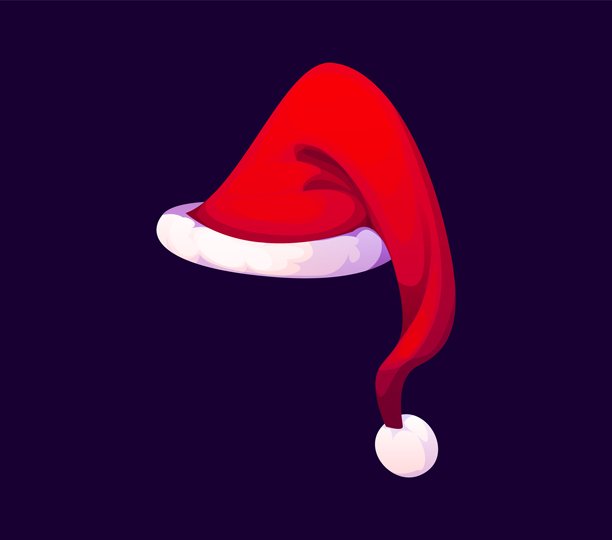 卡通圣诞老人帽子，向量红色诺埃尔帽图片下载