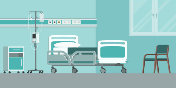 医院内部配有病床图片下载