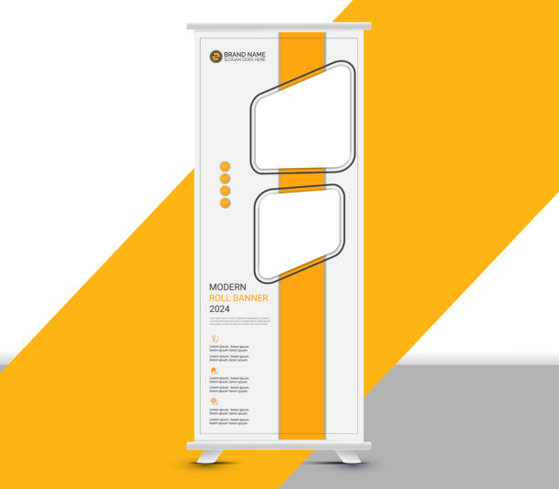 商业卷横幅，现代x横幅，企业卷横幅模板设计，公司卷横幅，时尚卷横幅设计，矢量插图图片下载