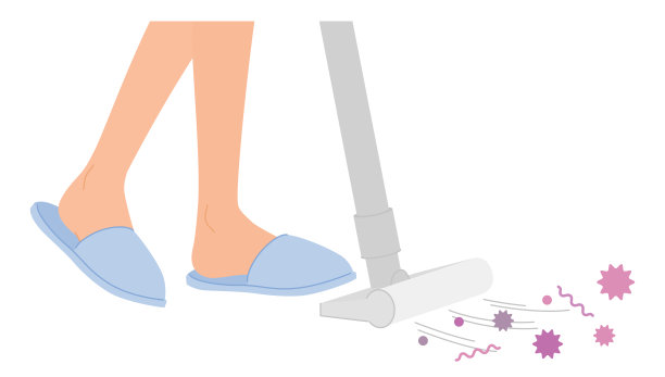 预防脚气的措施:经常清洁室内地板并保持清洁的形象图片下载