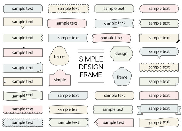 简单的框架设置标题文本框架装饰边框装饰语音气泡线条绘制图片下载