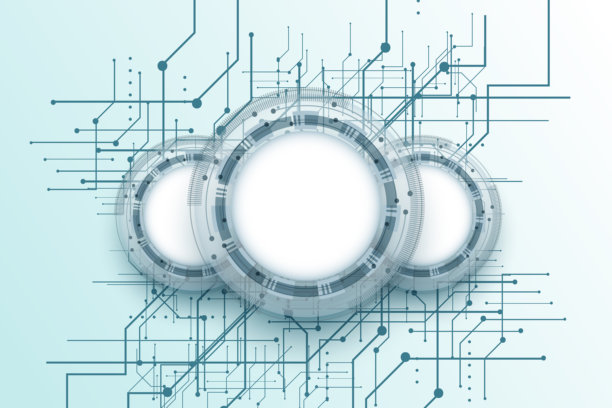 现代科学或技术的抽象背景使用齿轮。图片下载