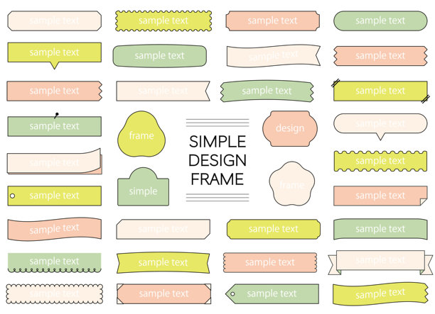 简单的框架设置标题文本框架装饰边框装饰语音气泡线条绘制图片下载