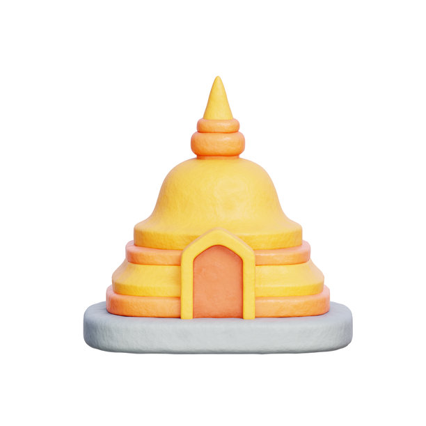 泰国宝塔，泰国元素，亚洲文化，3D渲染。图片下载