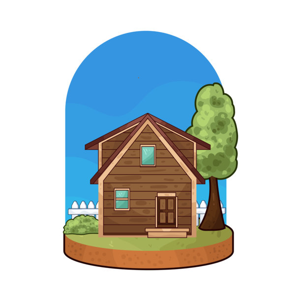 有树的房子图片下载