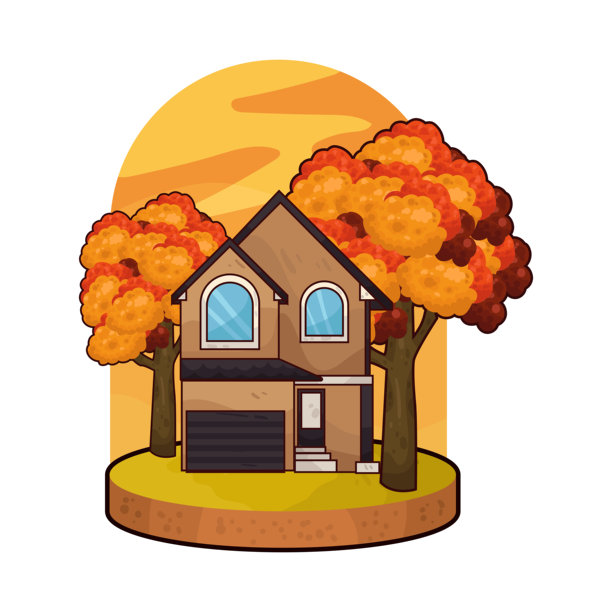 秋天的房子图片下载