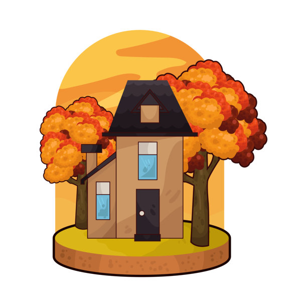 秋天的房子图片下载