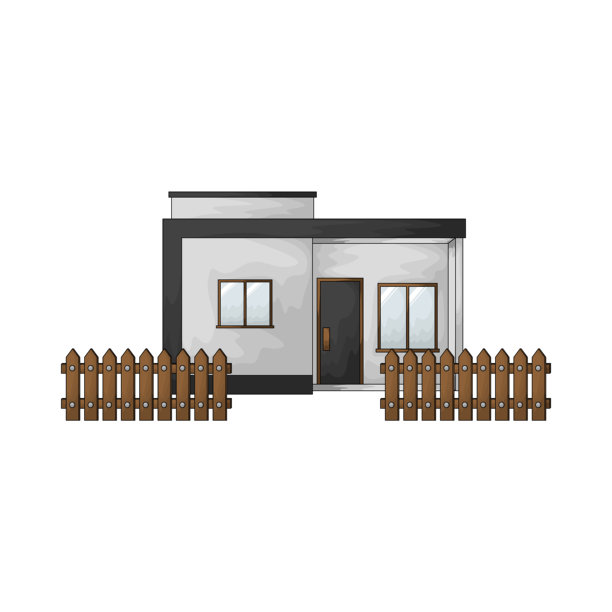 有尖桩篱笆的房子图片下载