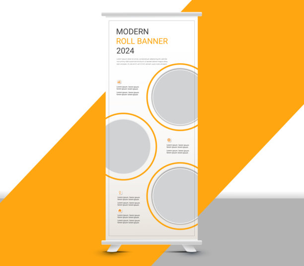 商业卷横幅，现代x横幅，企业卷横幅模板设计，公司卷横幅，时尚卷横幅设计，矢量插图图片下载