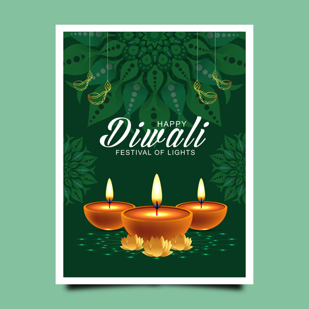 排灯节海报模板设计图片下载